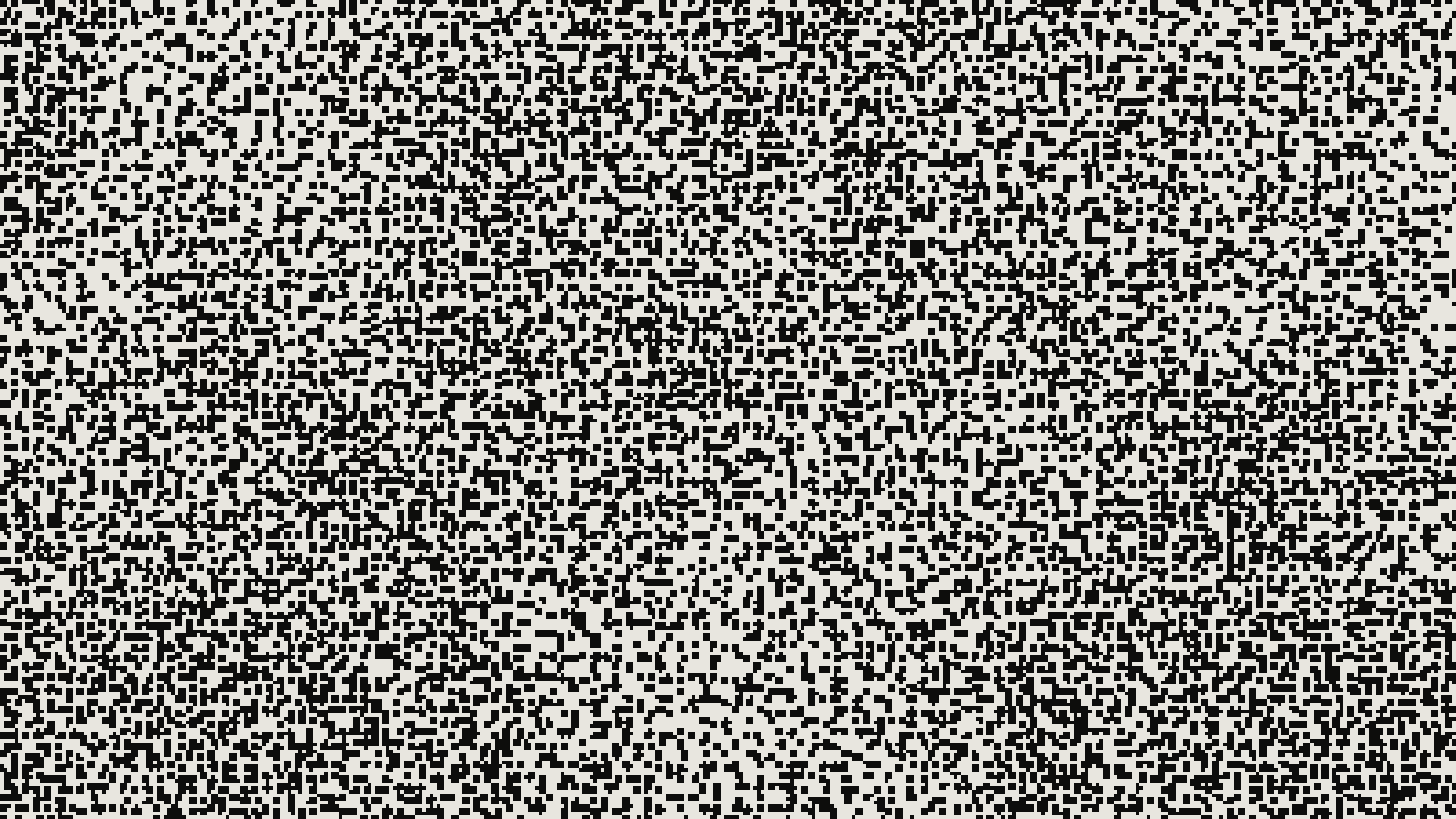 Close-up of a bull photograph in stipple at scale 3px, threshold 0.50, dot size 1.3, enlarged 4x without smoothing so each dot is visible